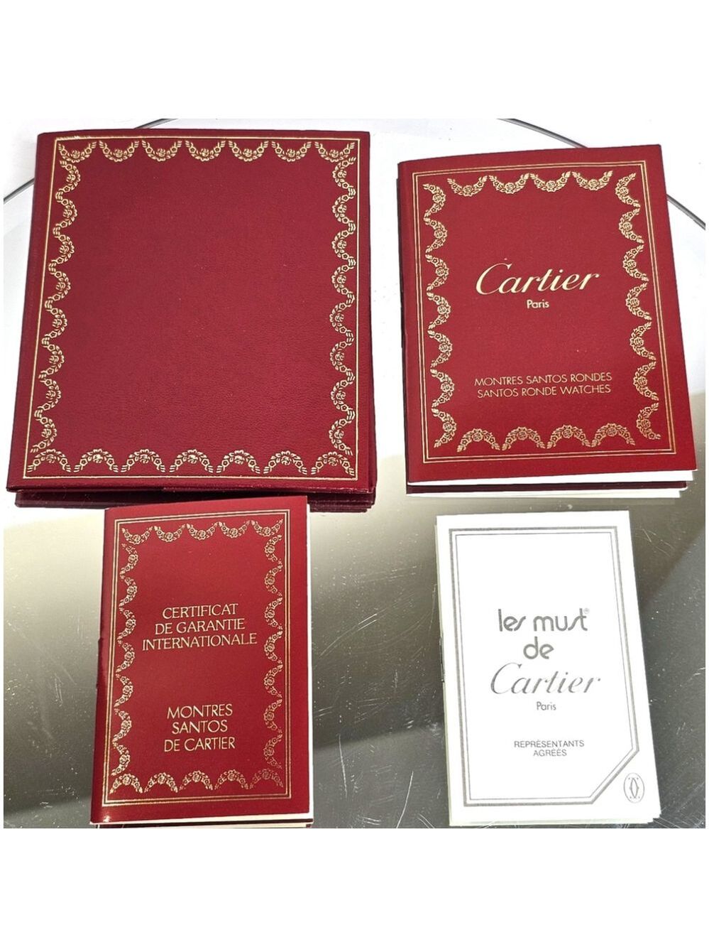 95' Cartier Montres Santos Filled In Guarantee Booklet Paper Les Must De Catier